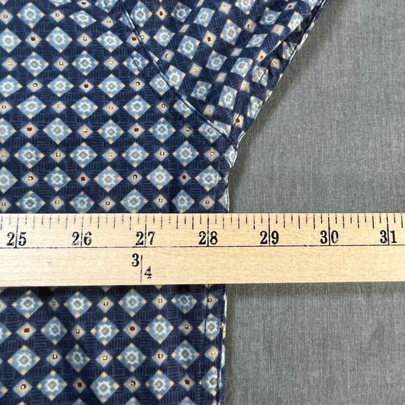 Vintage Chaps Ralph Lauren Shirt Mens 2XLT Blue Geometric Button Up Long Sleeves - Picture 8 of 8